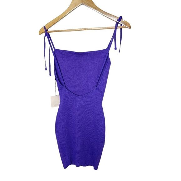 NWT Superdown Bailey Tie Strap Dress - Purple - Picture 3 of 10
